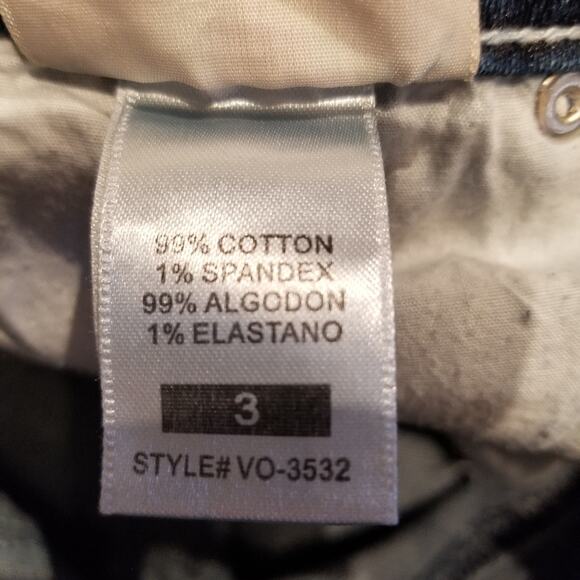 Virgin Only Distressed Blue Jeans Low Rise Size 3 - Picture 6 of 16